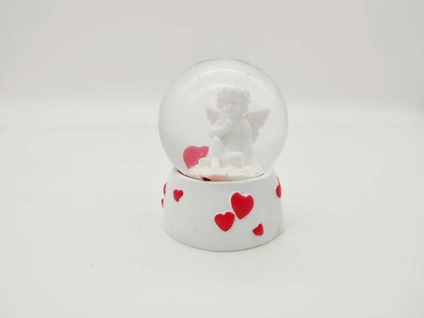 Glitter ball angel, heart on the left